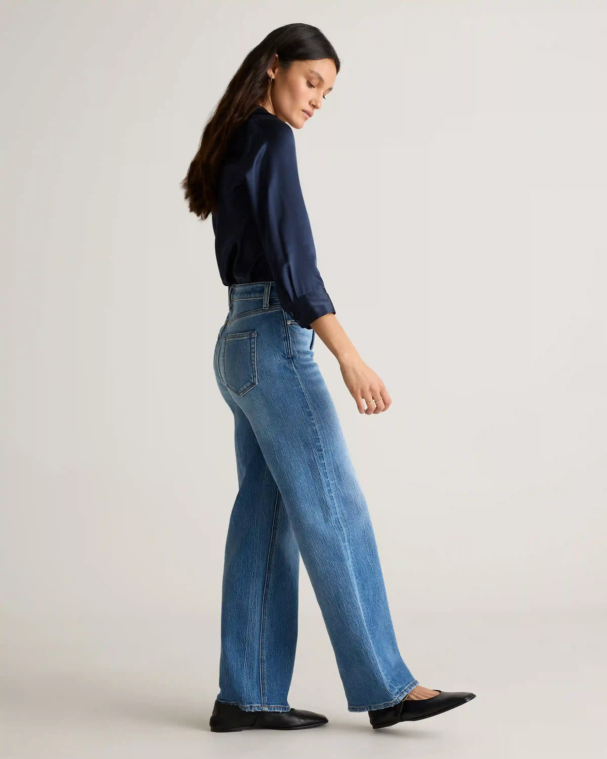 100% Washable Silk Three-Quarter Sleeve Shirt