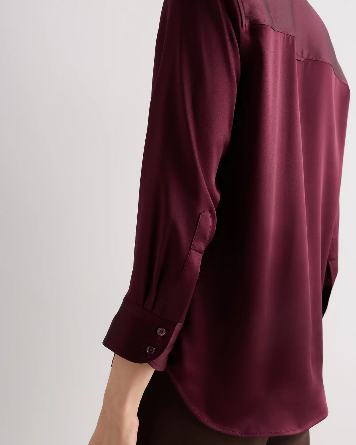 100% Washable Silk Three-Quarter Sleeve Shirt