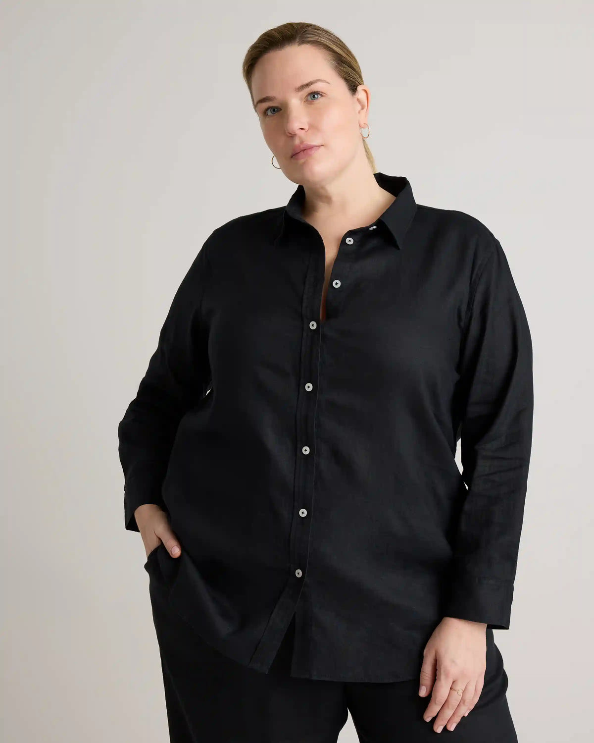 100% European Linen Long Sleeve Shirt