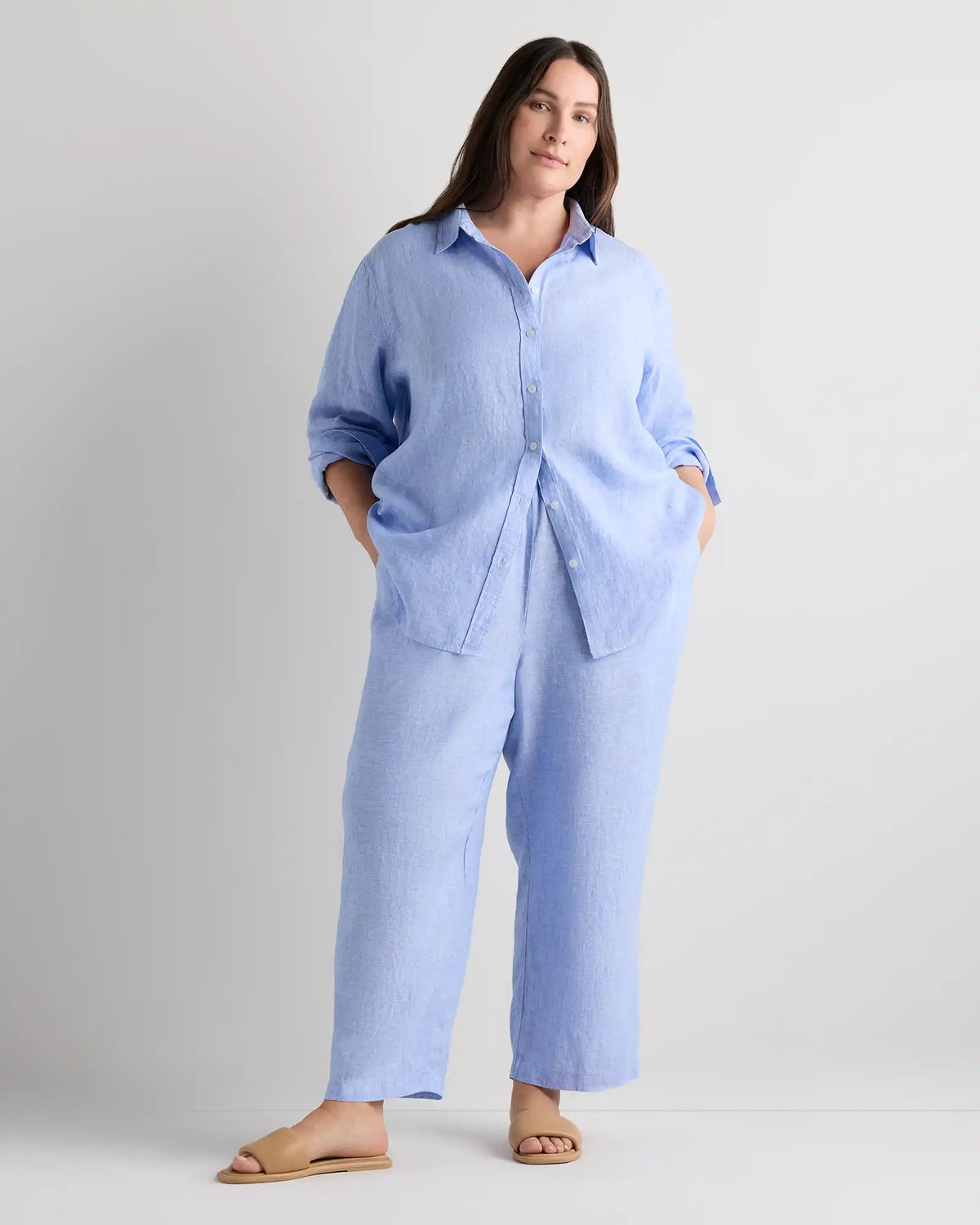 100% European Linen Long Sleeve Shirt
