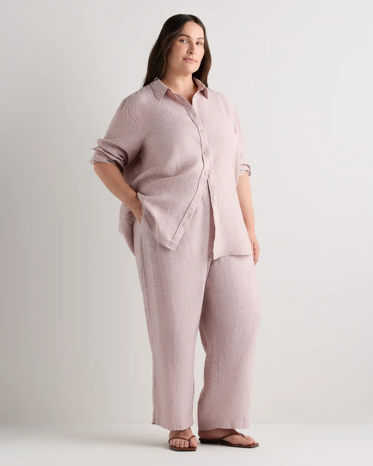 100% European Linen Long Sleeve Shirt