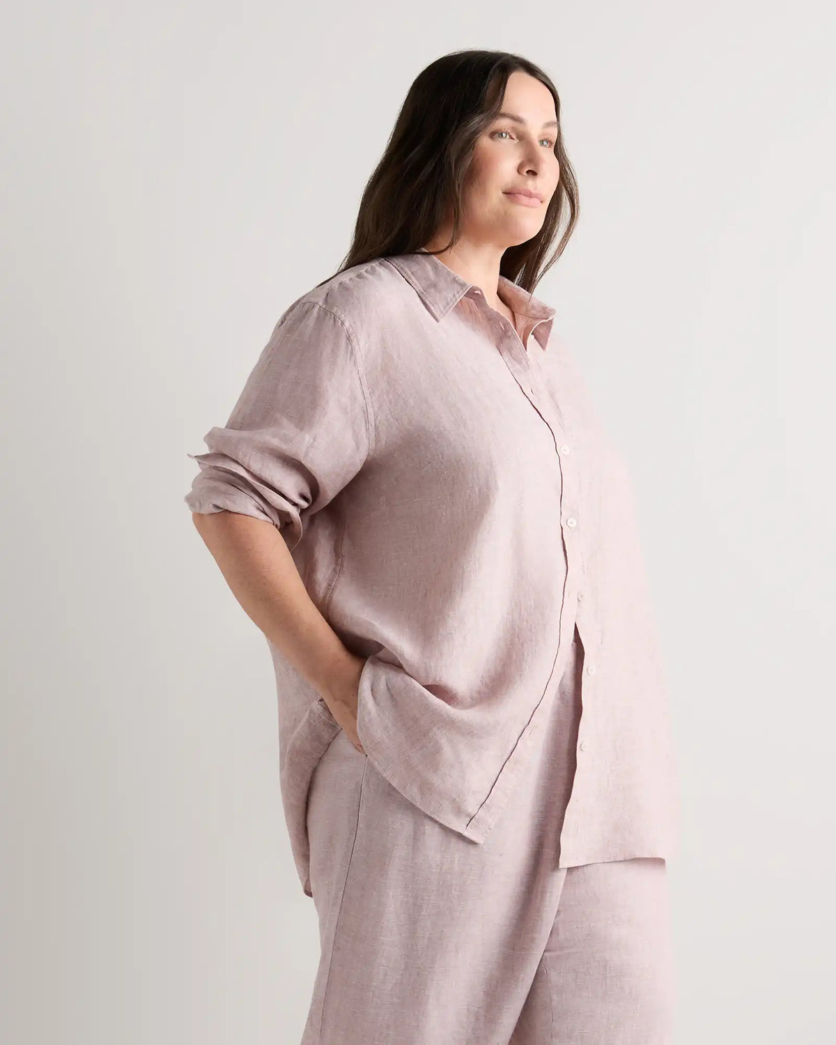 100% European Linen Long Sleeve Shirt