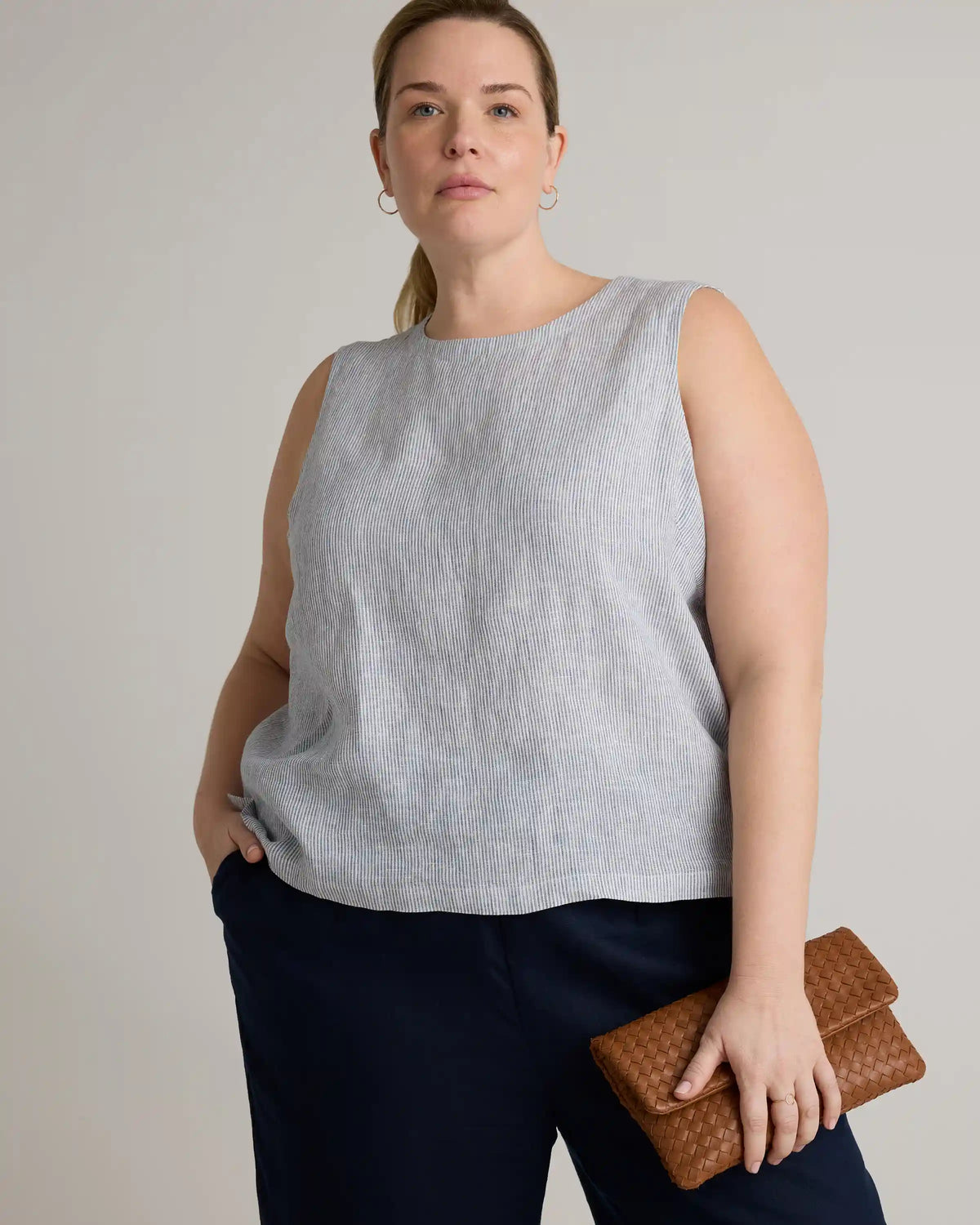 100% European Linen Tank