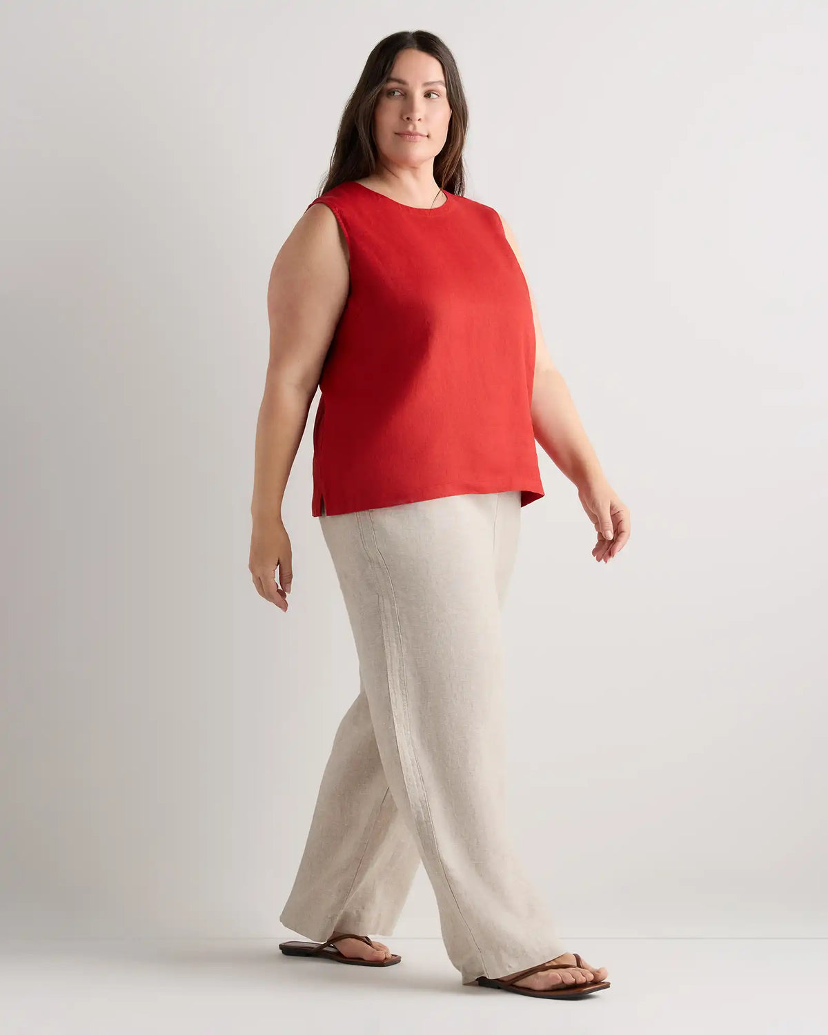 100% European Linen Tank