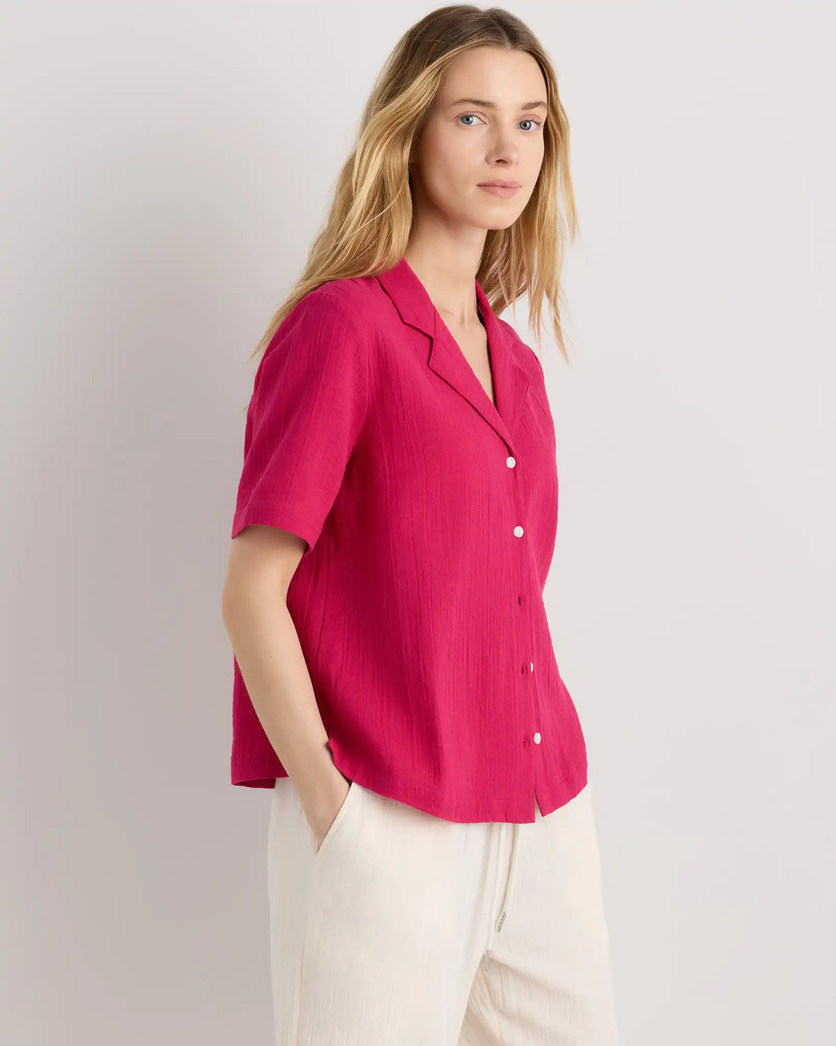100% Organic Cotton Gauze Short Sleeve Shirt