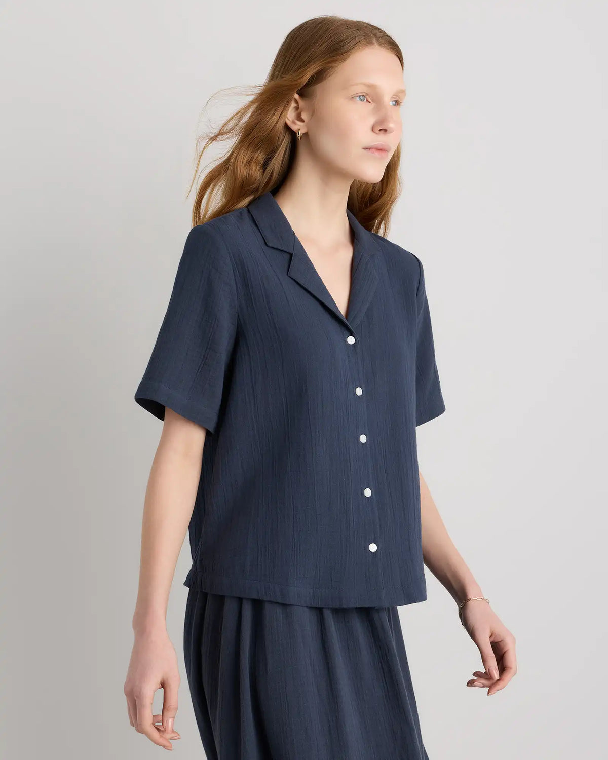100% Organic Cotton Gauze Short Sleeve Shirt
