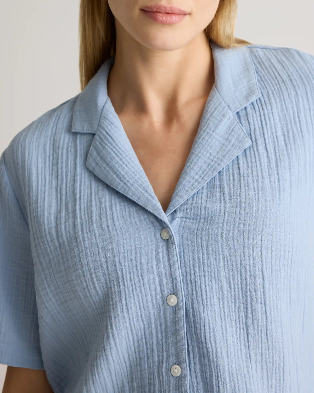 100% Organic Cotton Gauze Short Sleeve Shirt