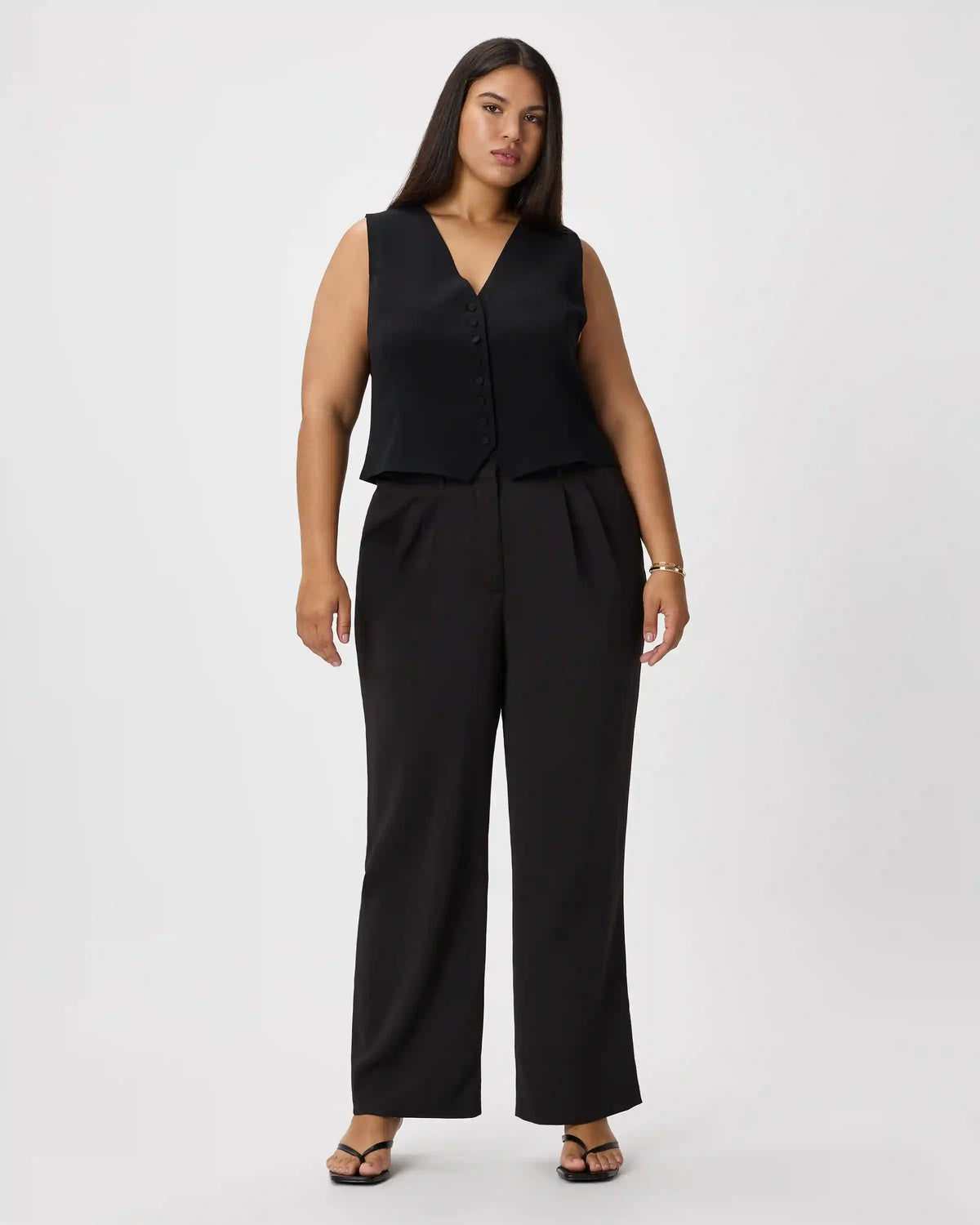 Fluid Crepe Vest