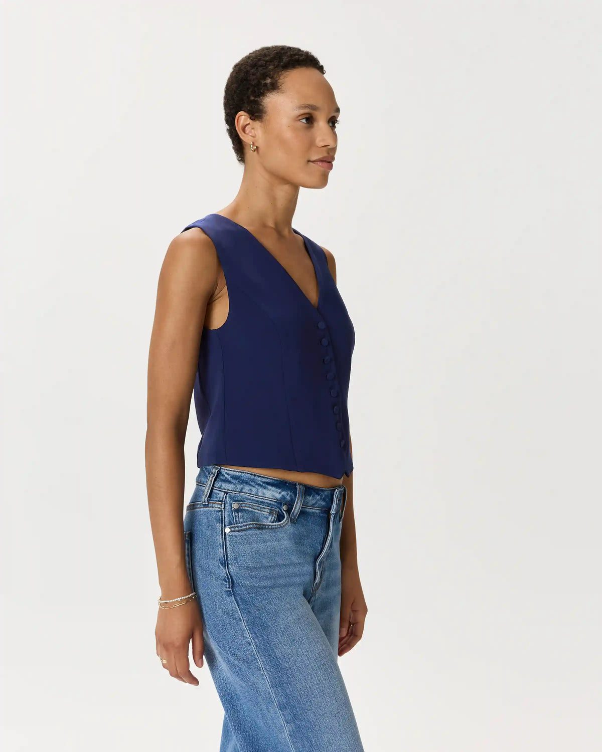 Fluid Crepe Vest