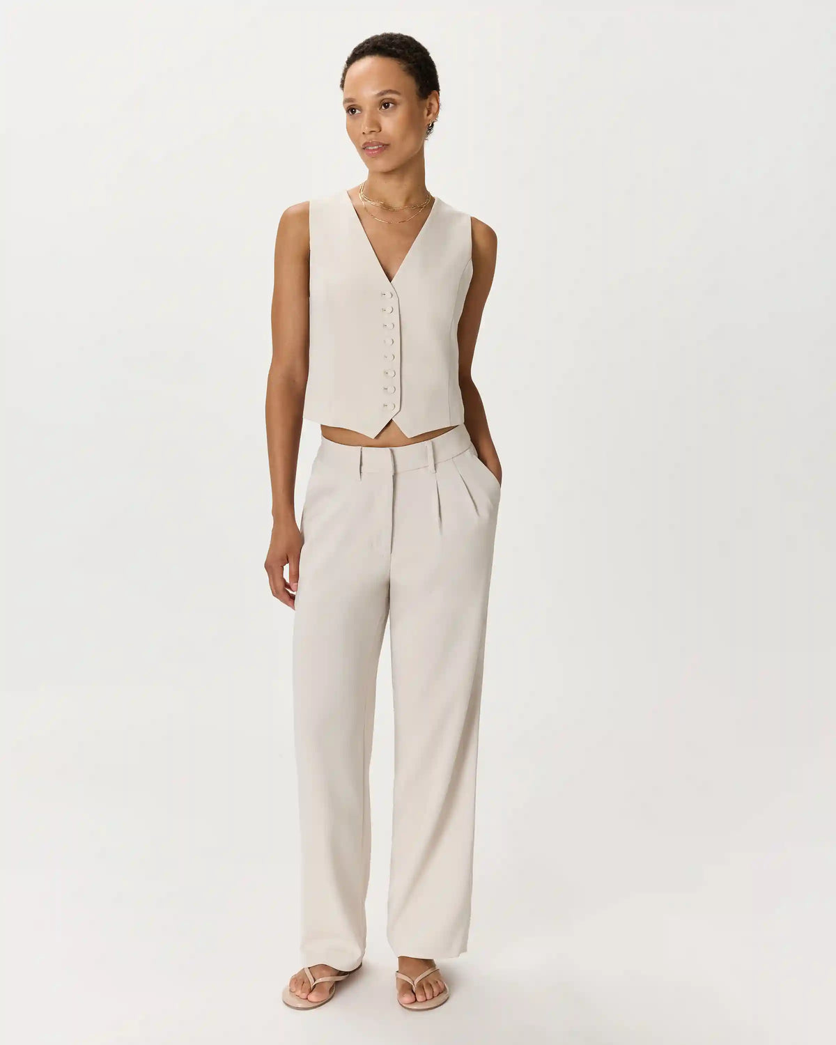 Fluid Crepe Vest