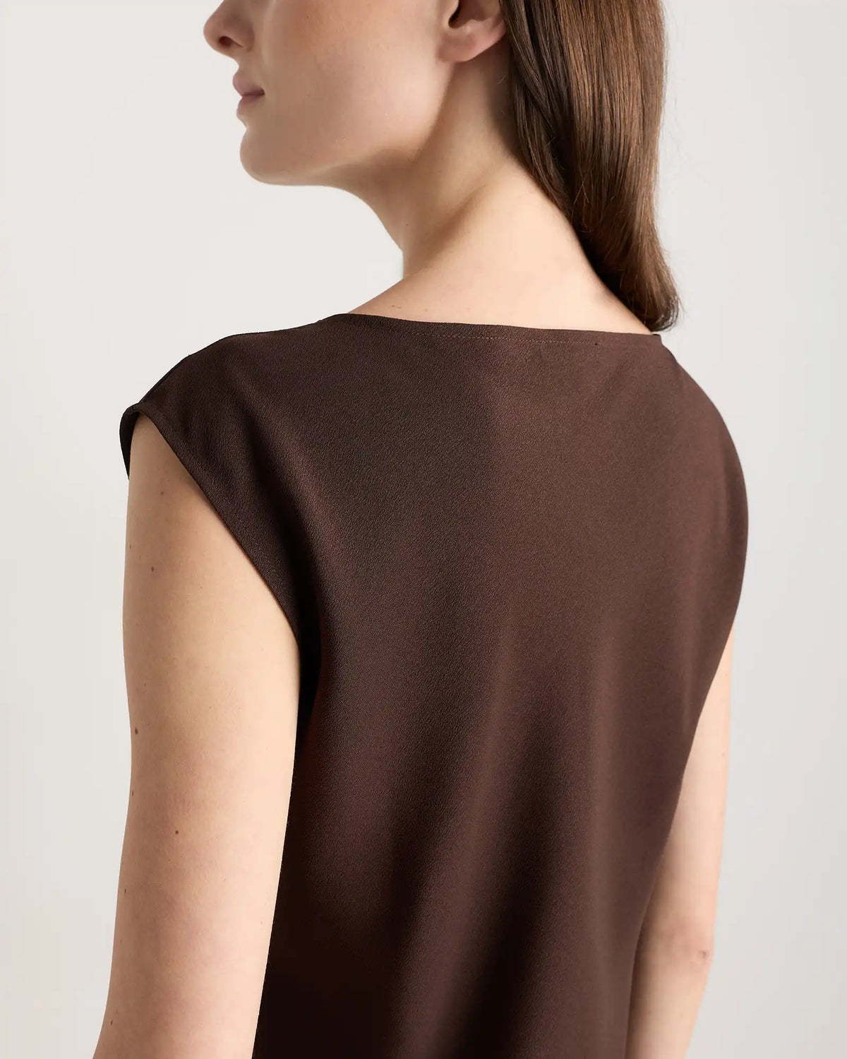 Draped Matte Cowl Neck Tank