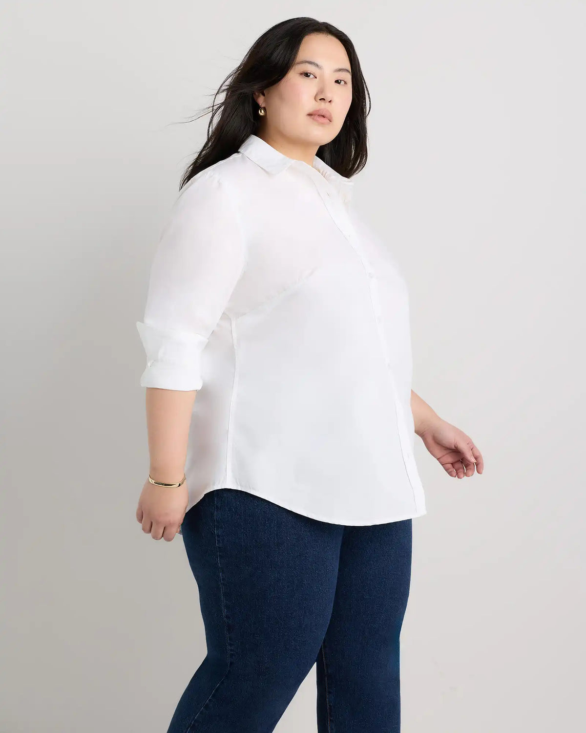 100% Organic Cotton Poplin Long Sleeve Shirt