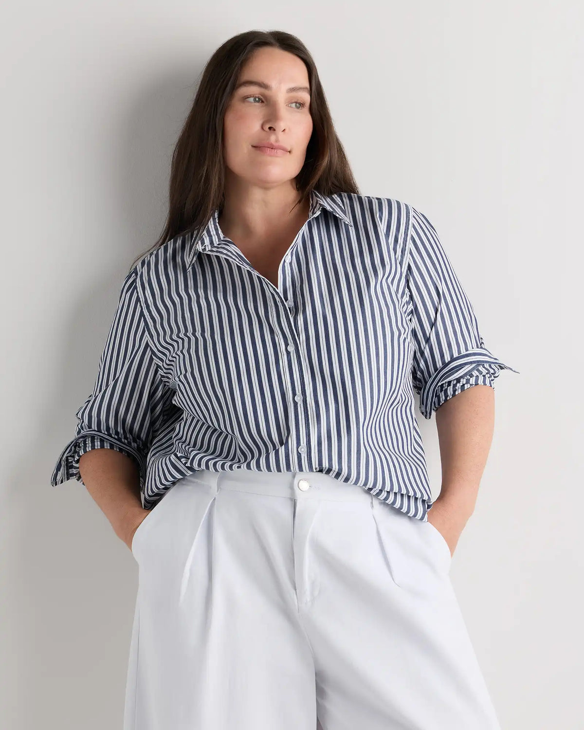 100% Organic Cotton Poplin Long Sleeve Shirt