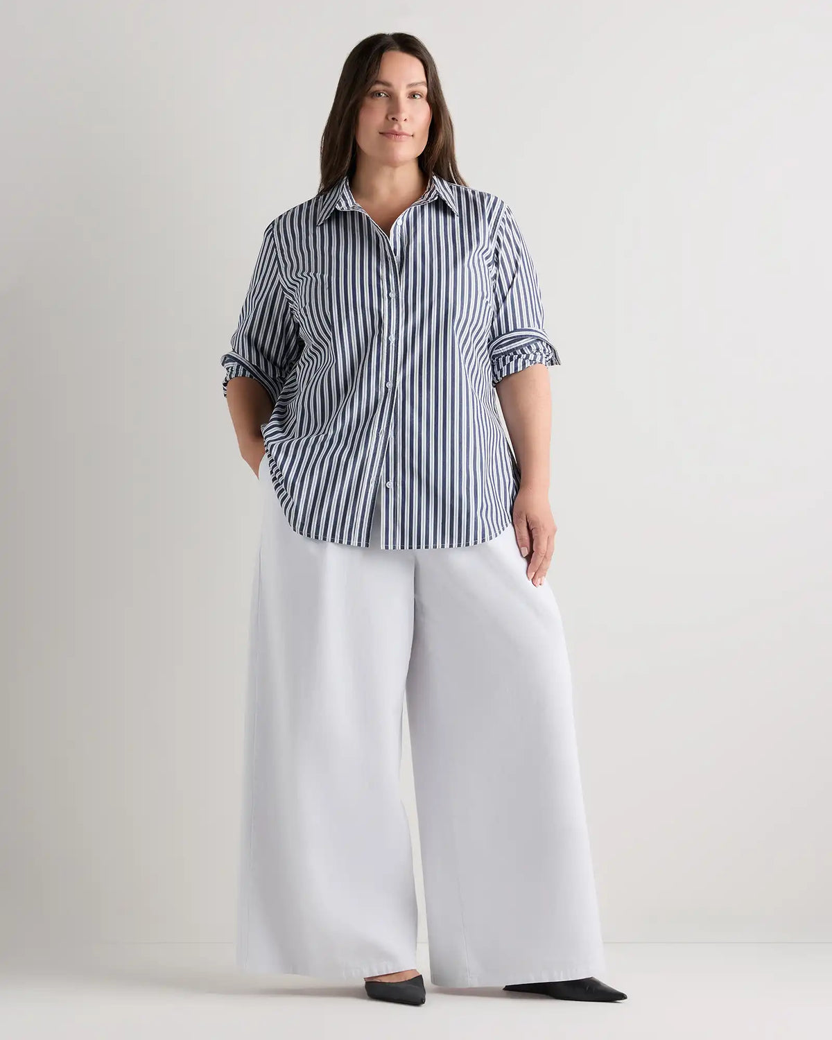 100% Organic Cotton Poplin Long Sleeve Shirt