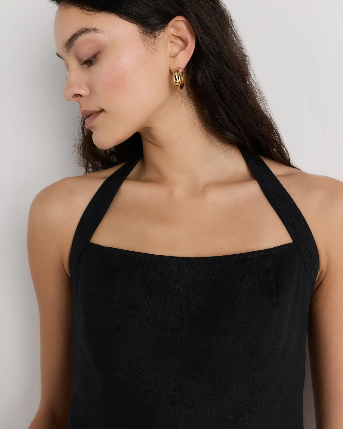 100% European Linen Halter Top
