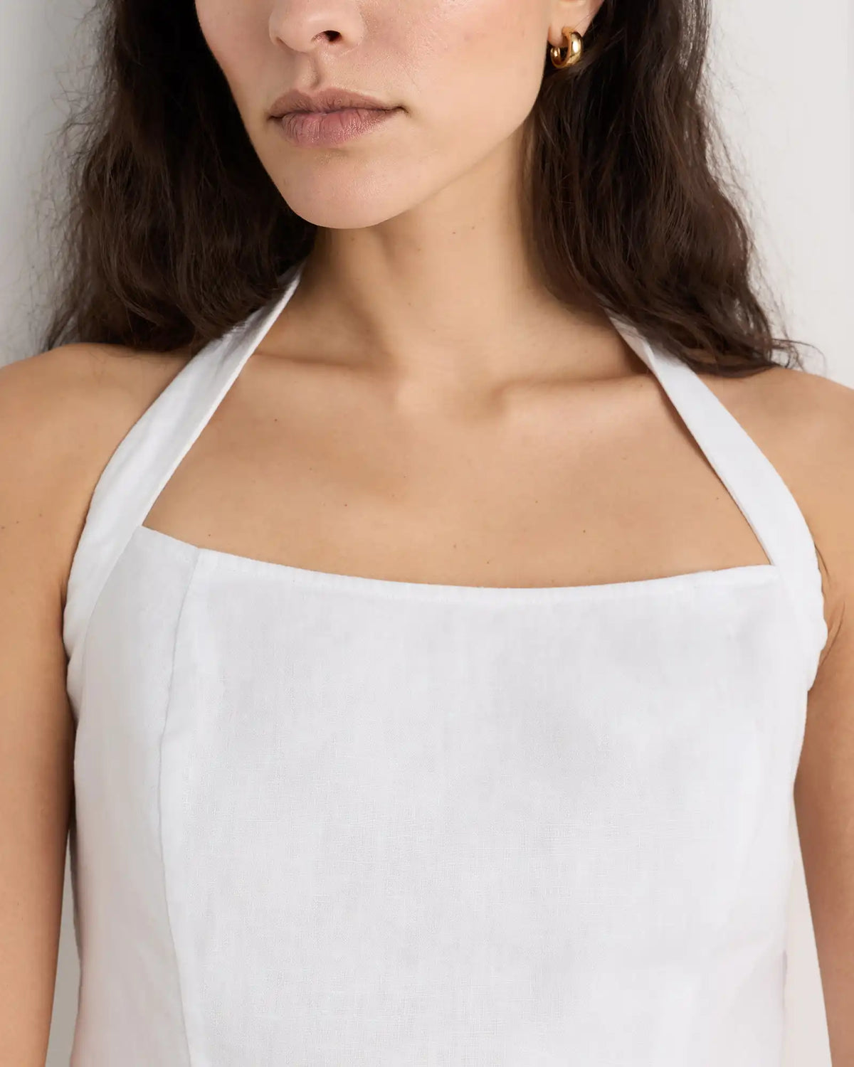 100% European Linen Halter Top