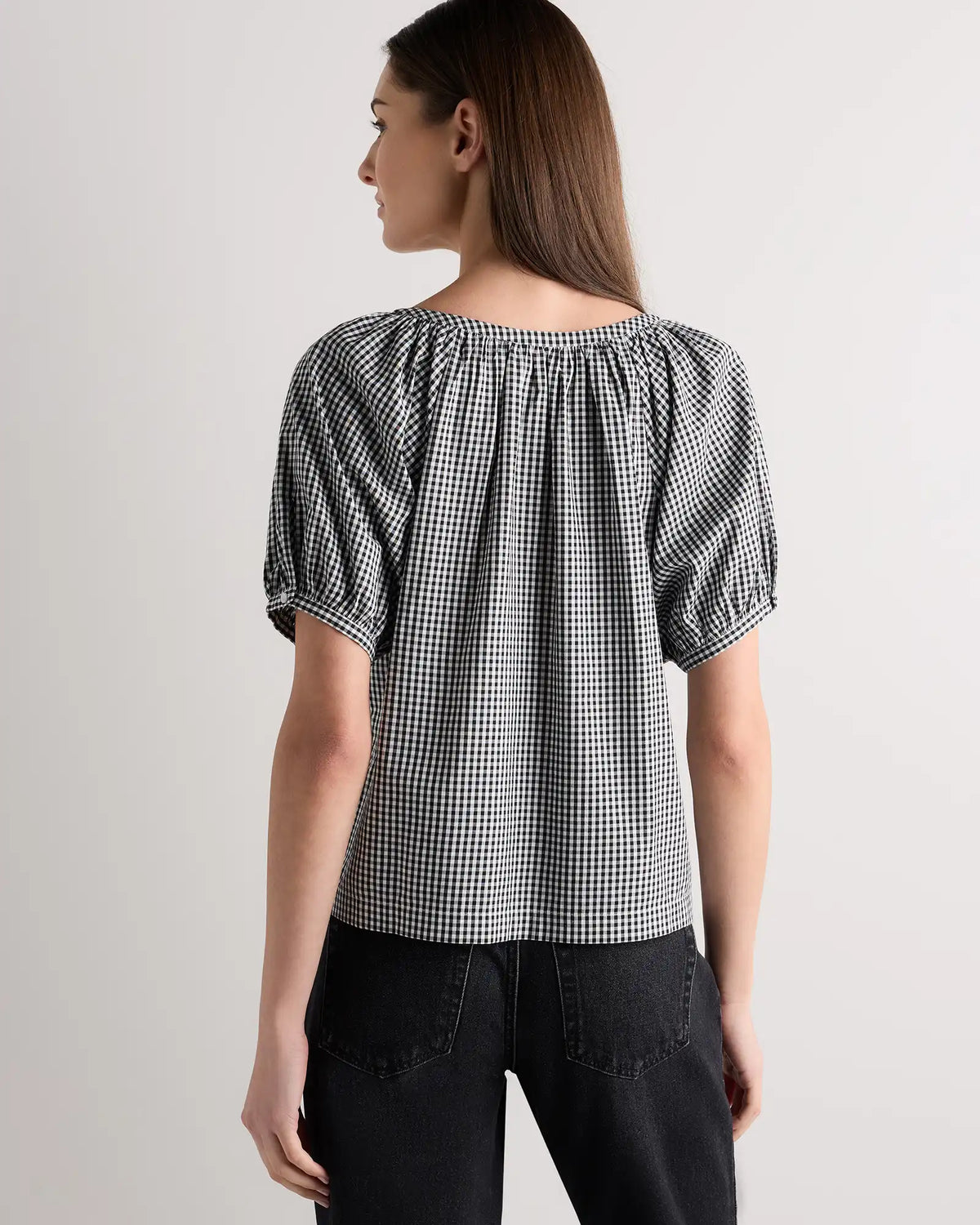 Cotton Viscose Voile Raglan Short Sleeve Blouse