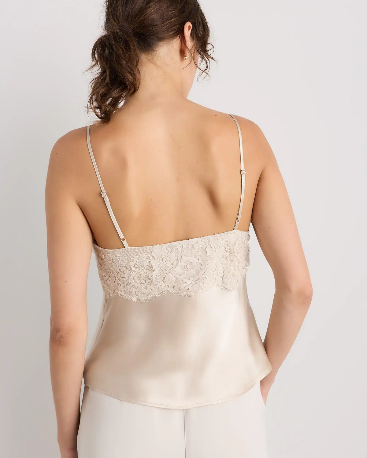 100% Washable Silk Lace Cutout Cami