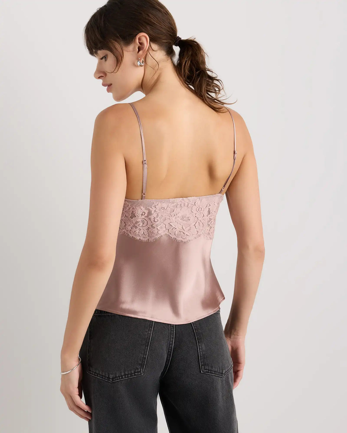 100% Washable Silk Lace Cutout Cami