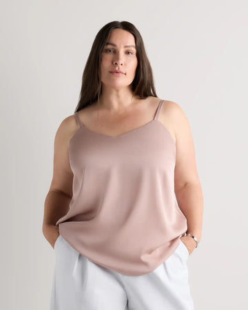 Washable Stretch Silk V-Neck Cami
