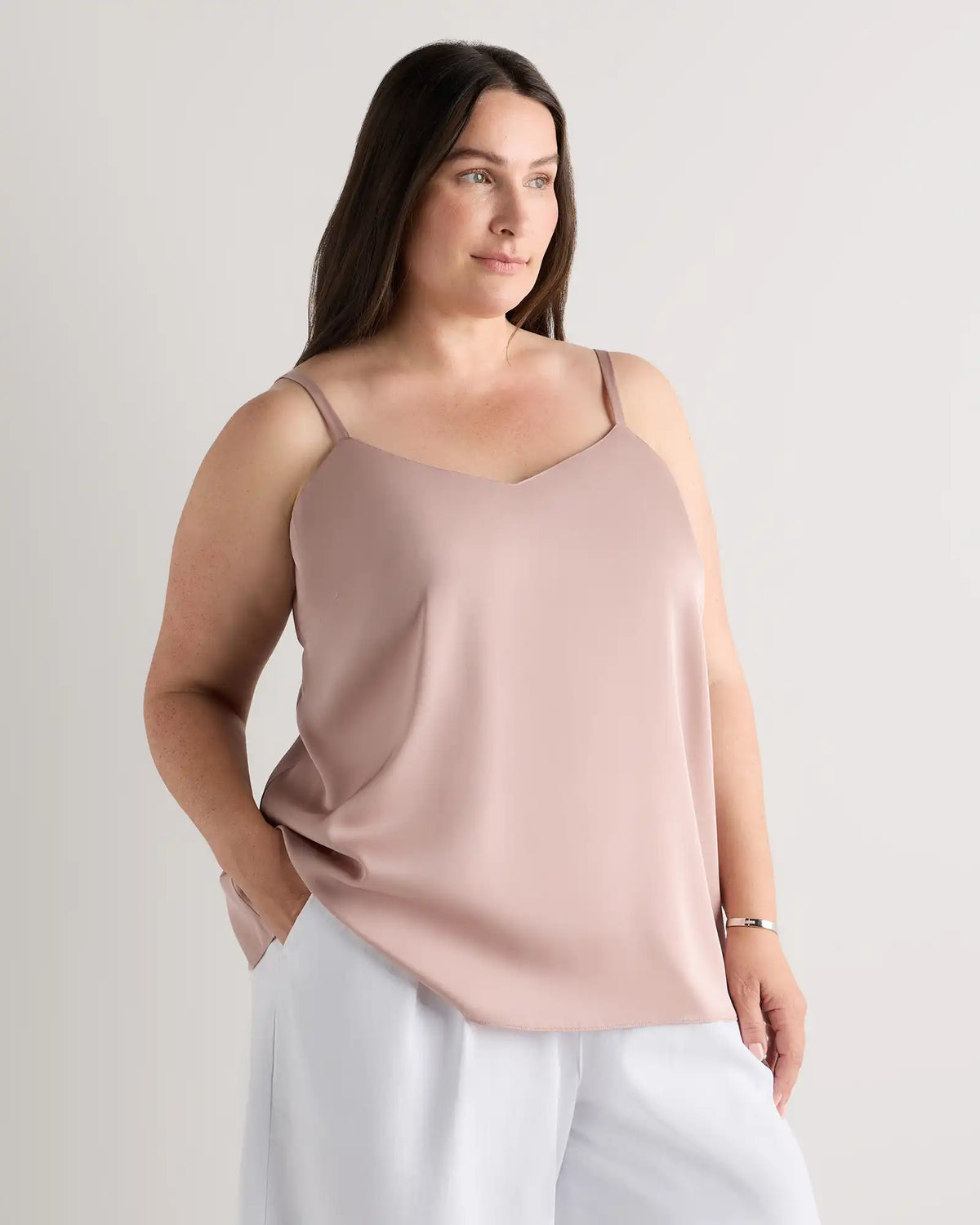 Washable Stretch Silk V-Neck Cami