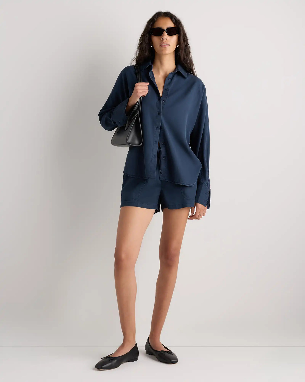 Vintage Wash Tencel Dolman Long Sleeve Shirt
