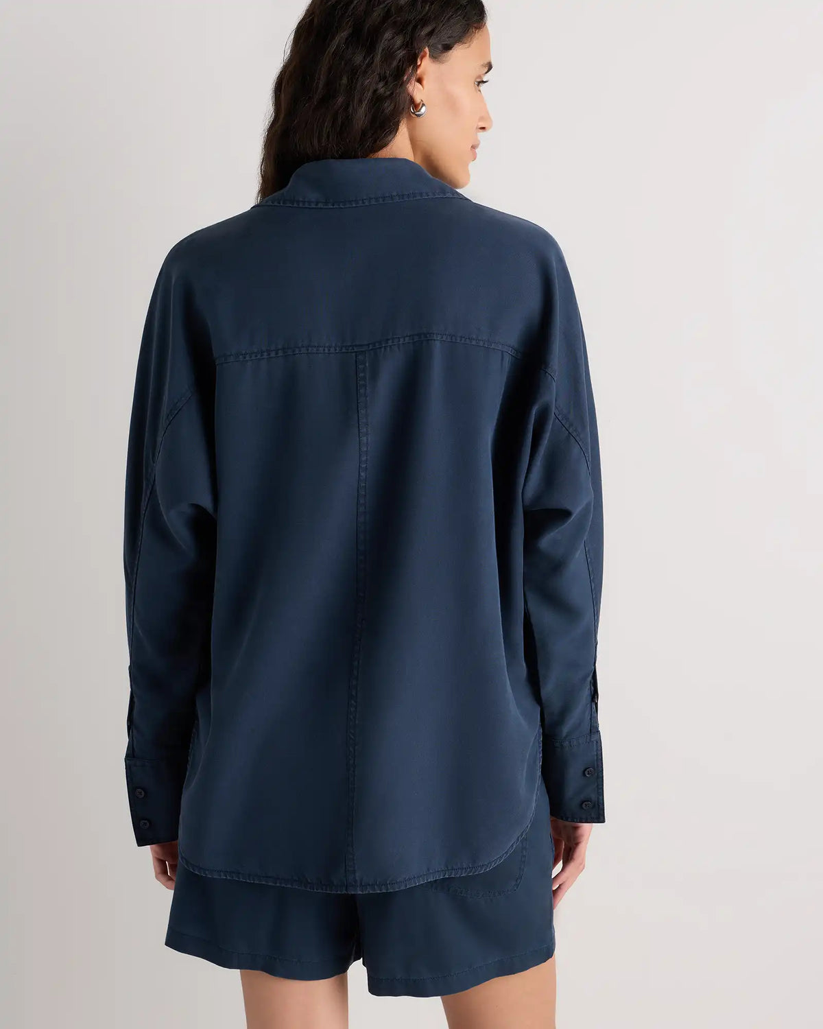 Vintage Wash Tencel Dolman Long Sleeve Shirt