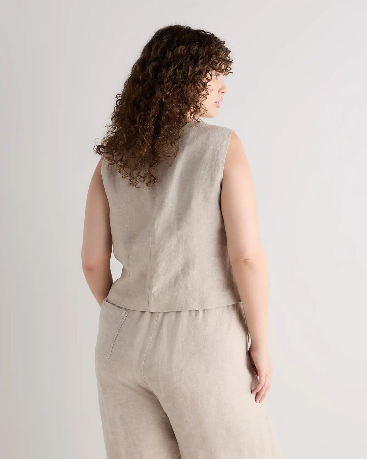 100% European Linen Vest