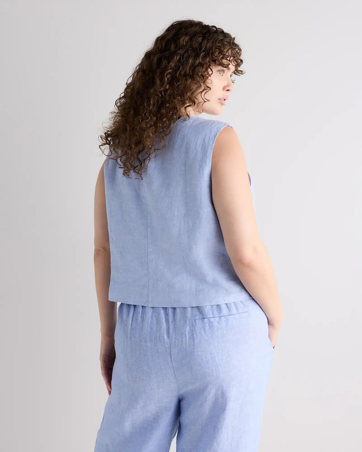 100% European Linen Vest