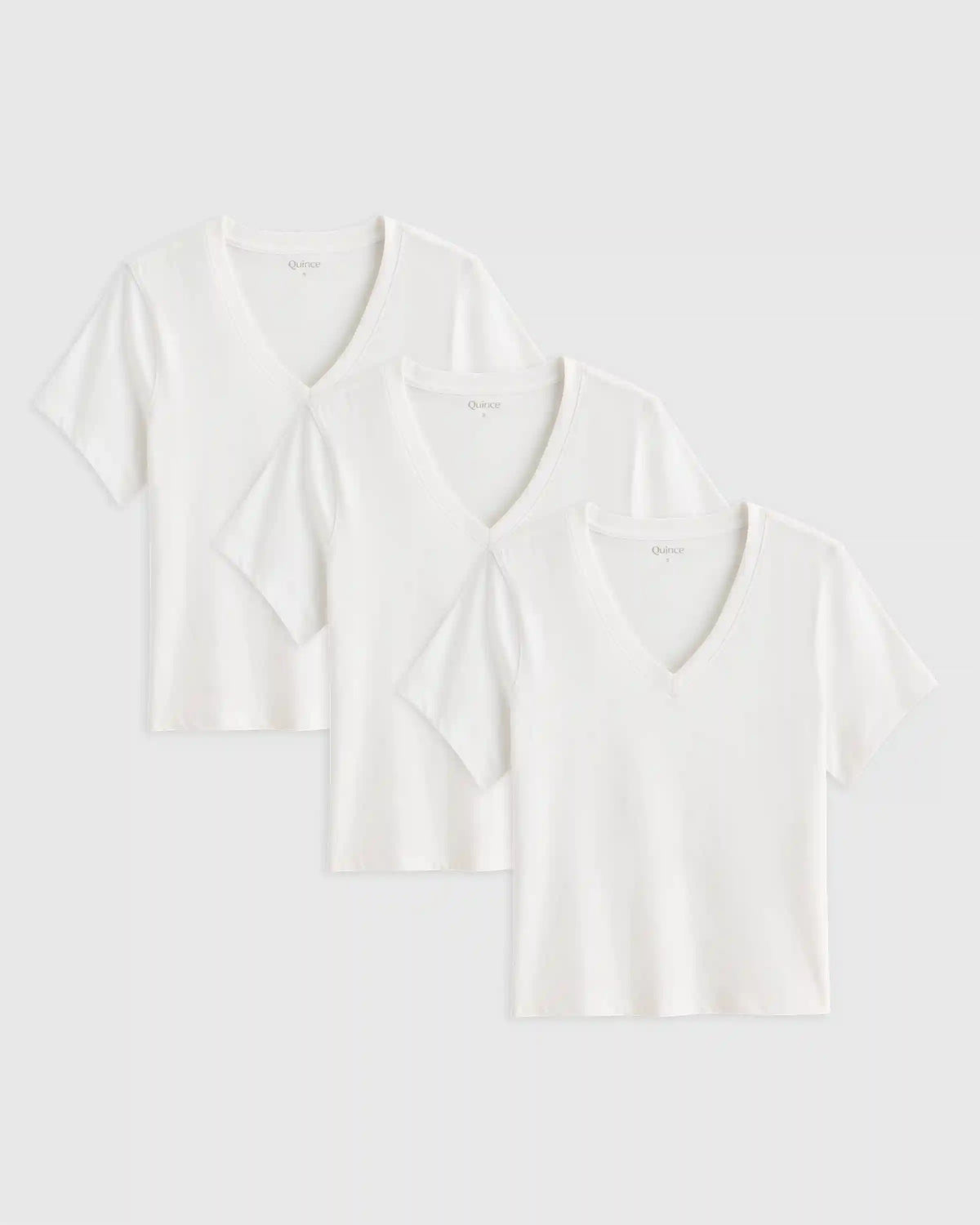 100% Organic Cotton Boxy V-Neck Tee (3-Pack)