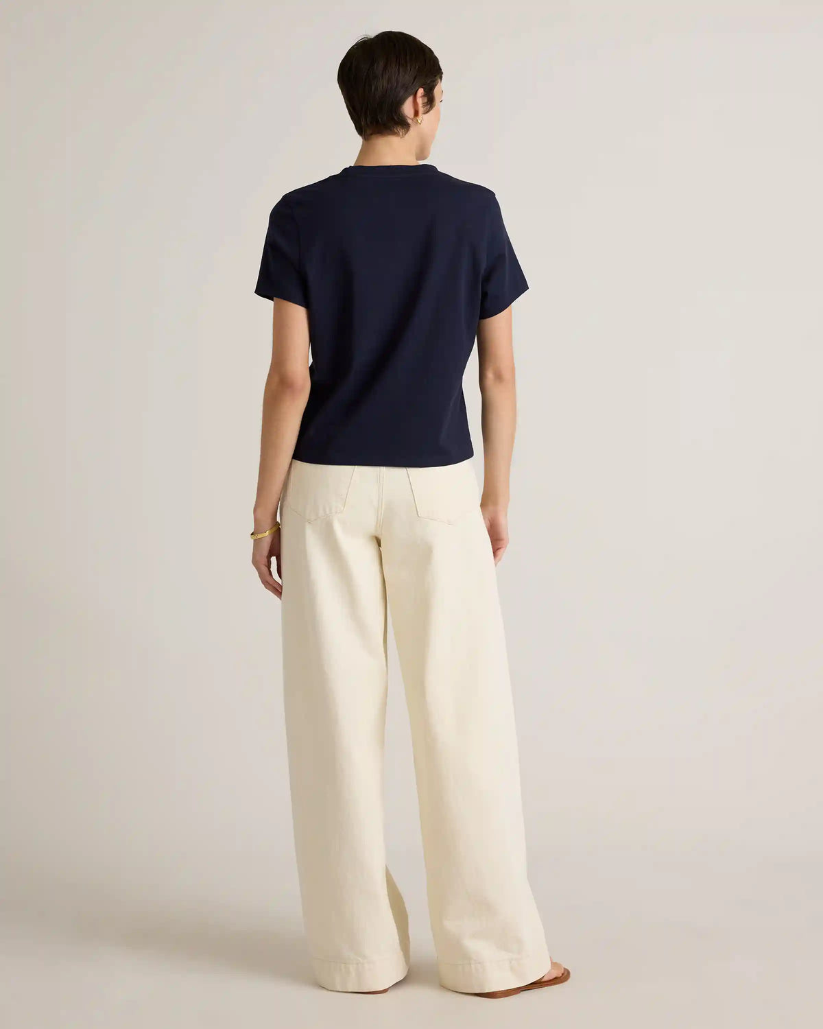 100% Organic Cotton Boxy V-Neck Tee (3-Pack)