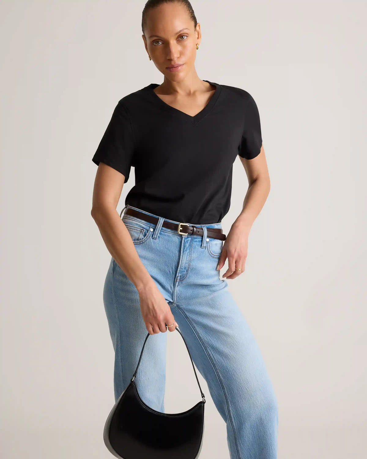 100% Organic Cotton Boxy V-Neck Tee (3-Pack)