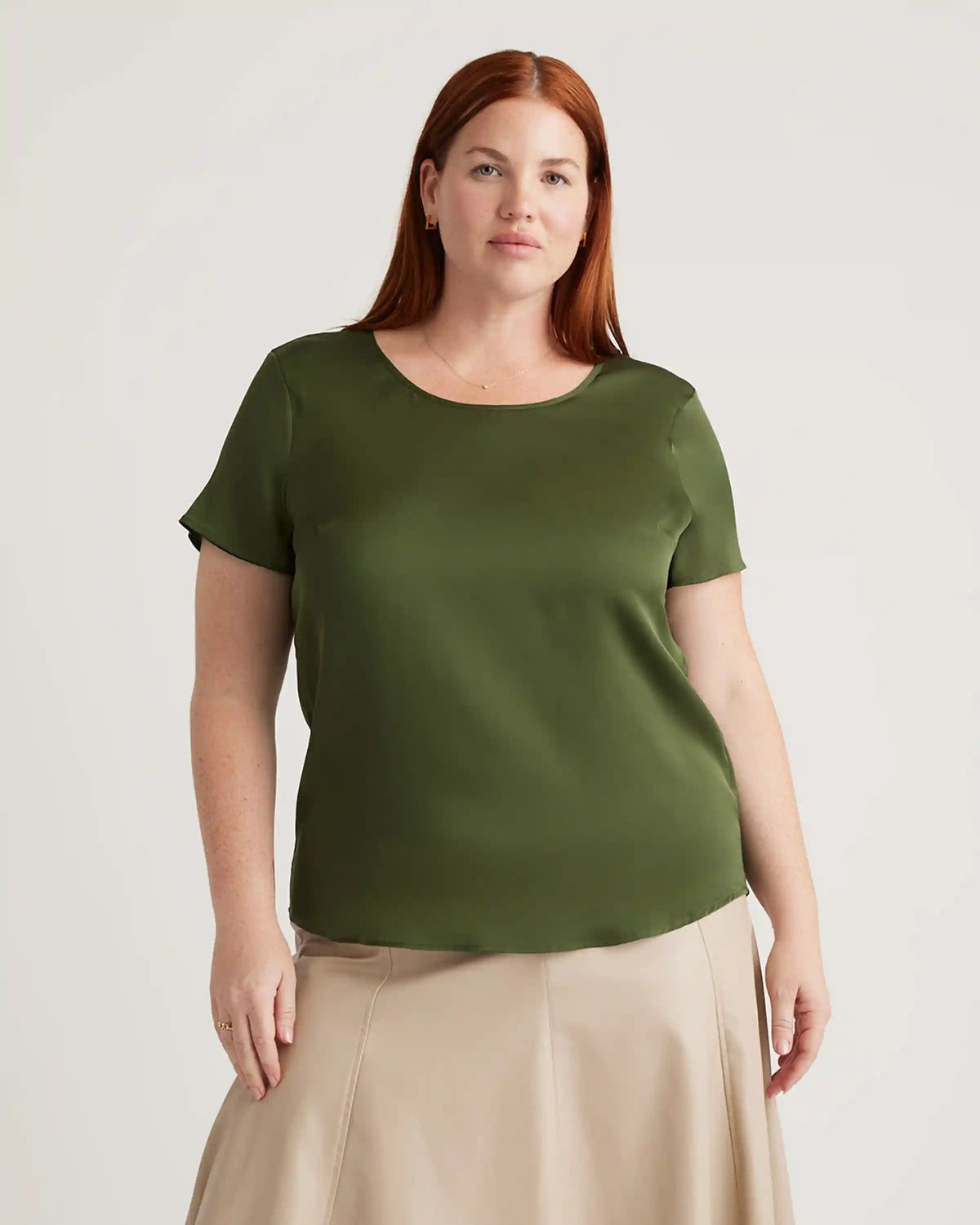 Washable Stretch Silk Tee