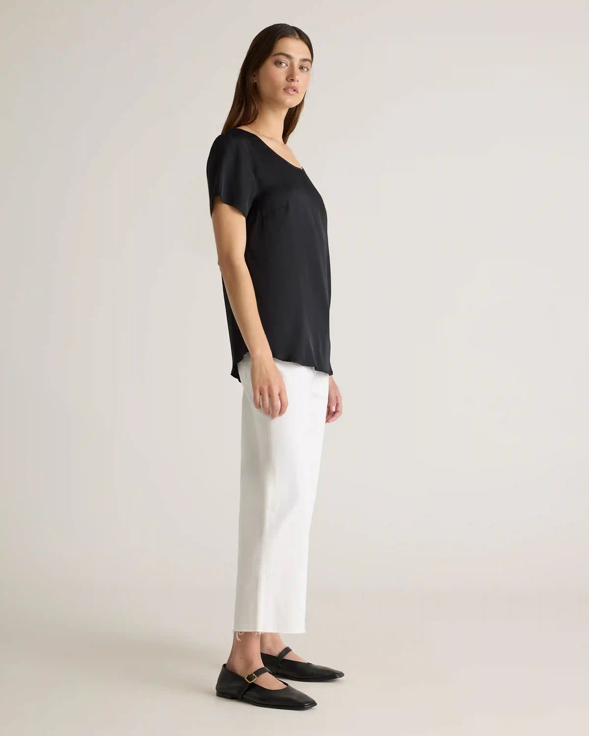 Washable Stretch Silk Tee