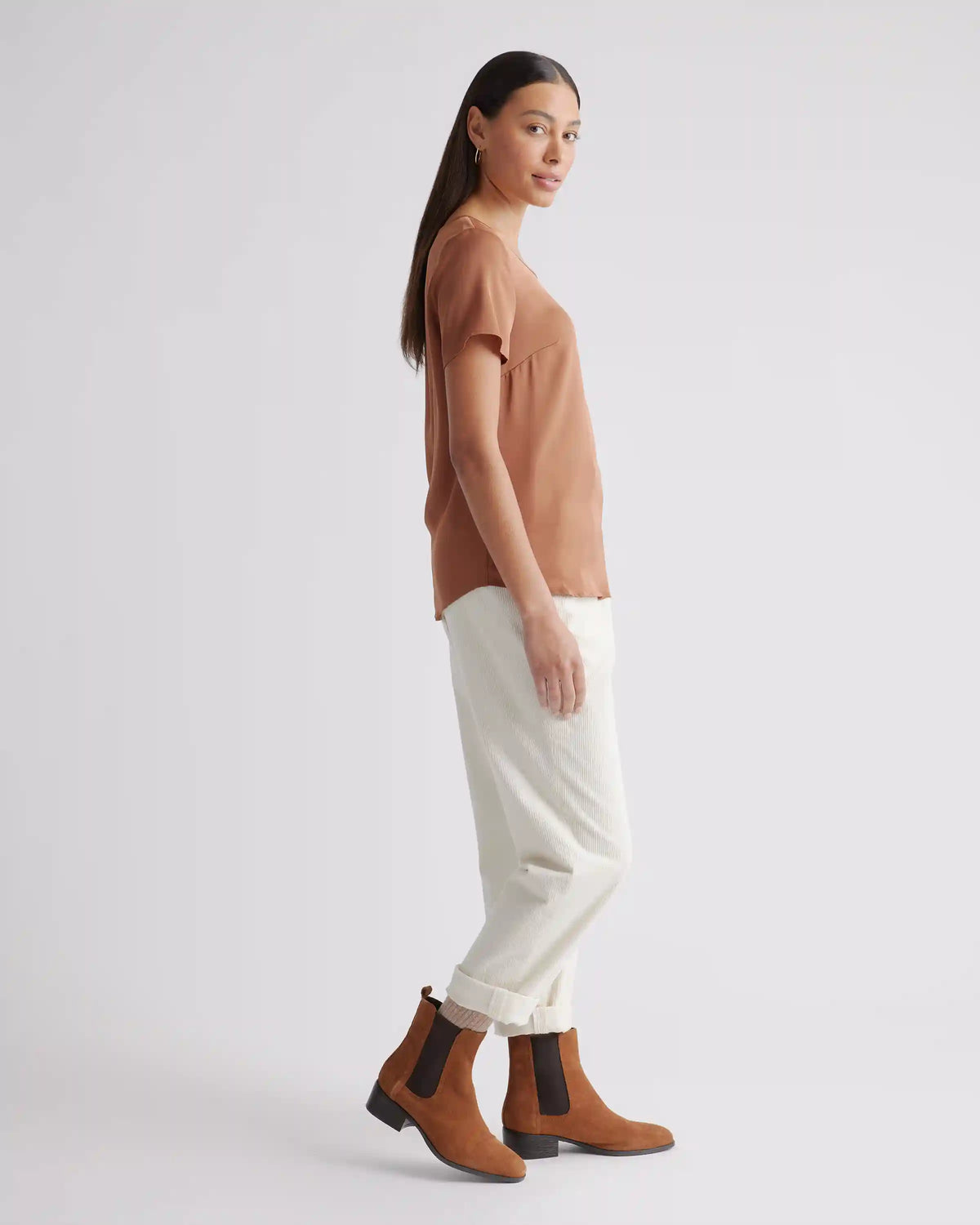 Washable Stretch Silk Tee