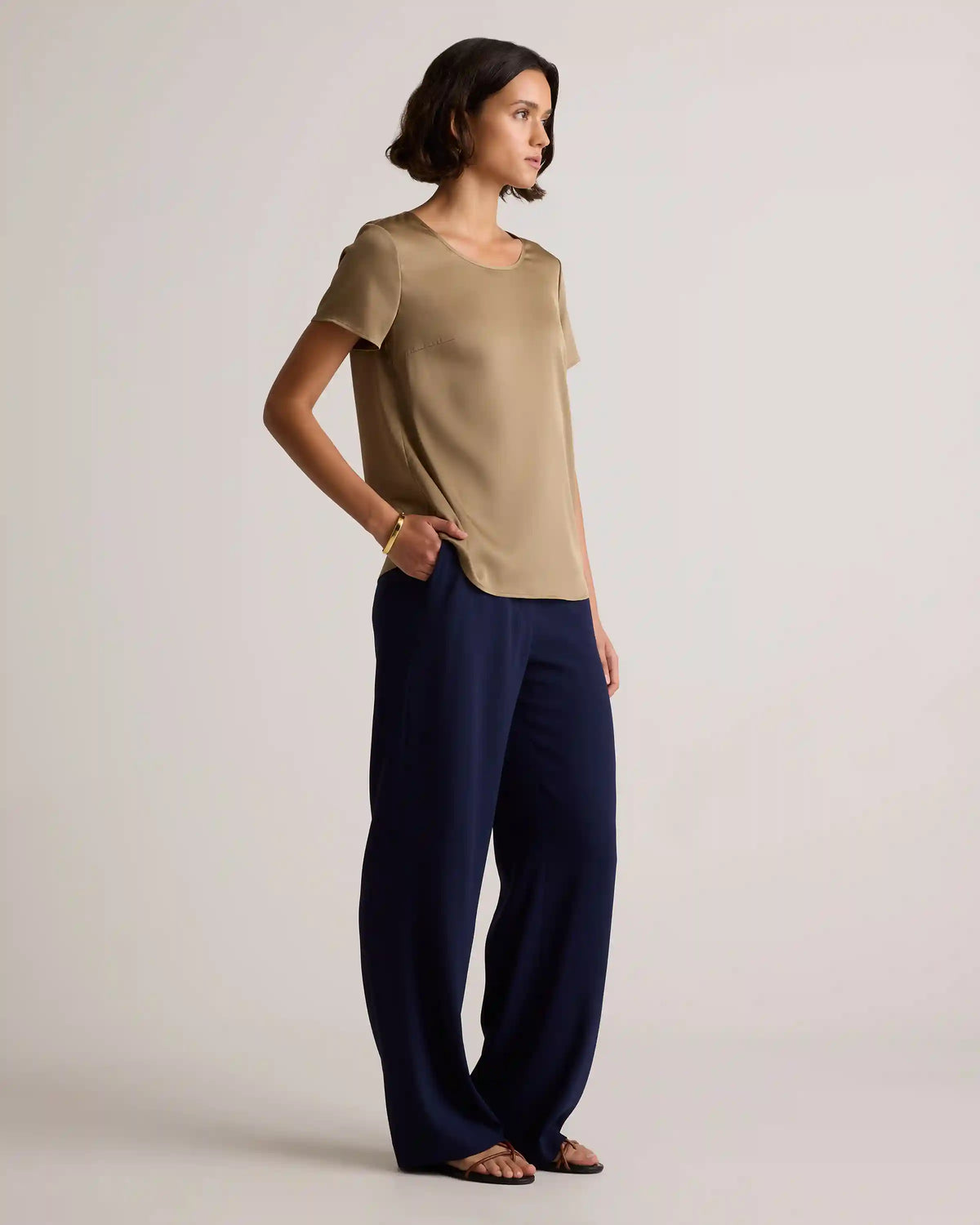 Washable Stretch Silk Tee