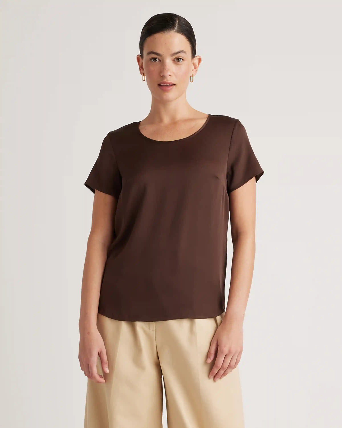 Washable Stretch Silk Tee