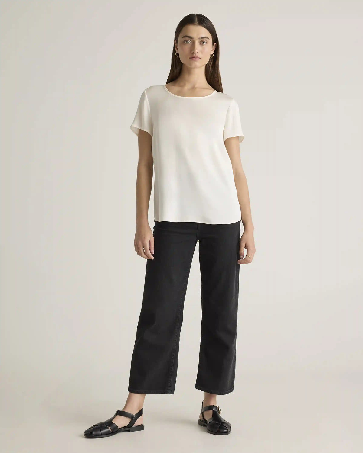 Washable Stretch Silk Tee