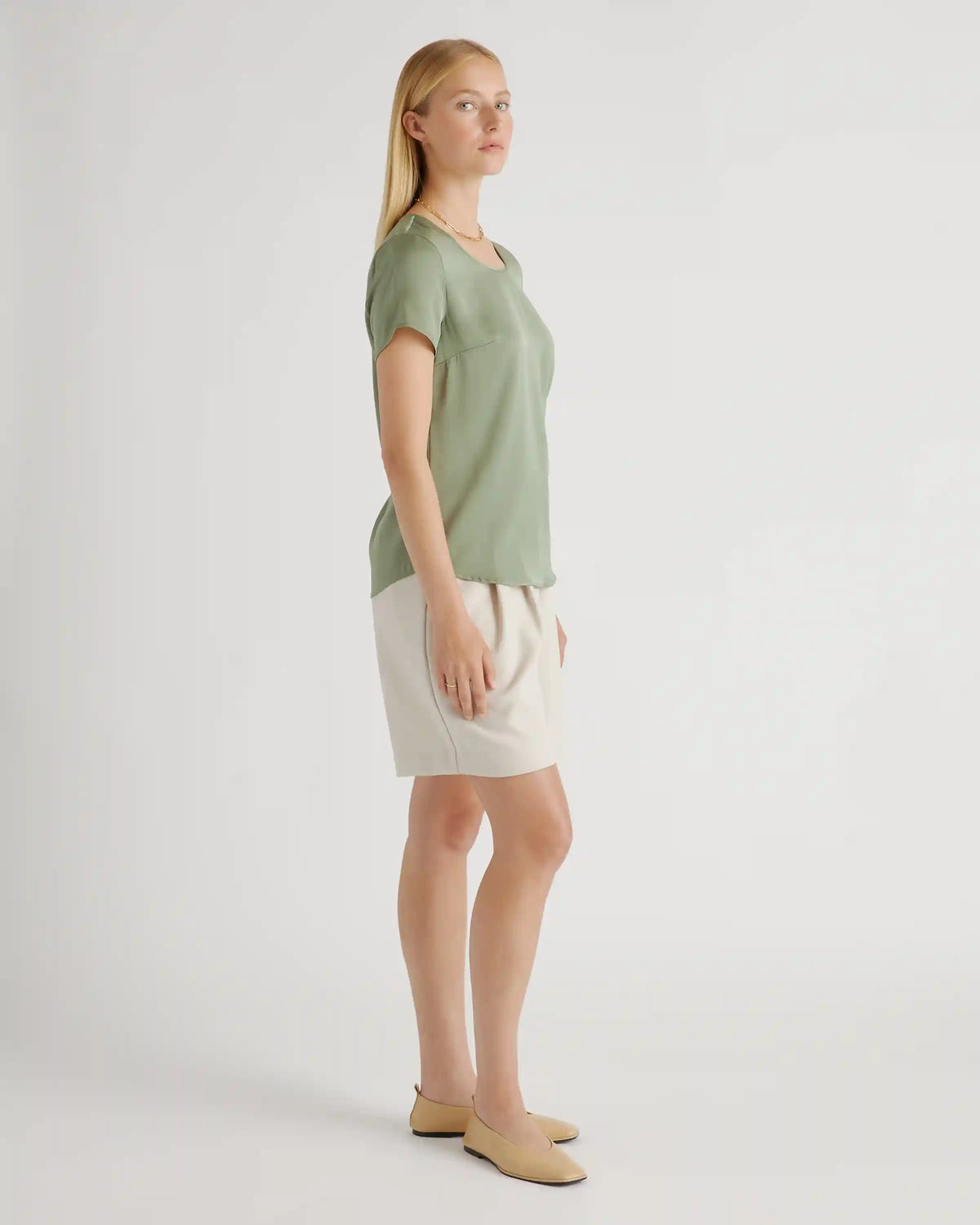 Washable Stretch Silk Tee
