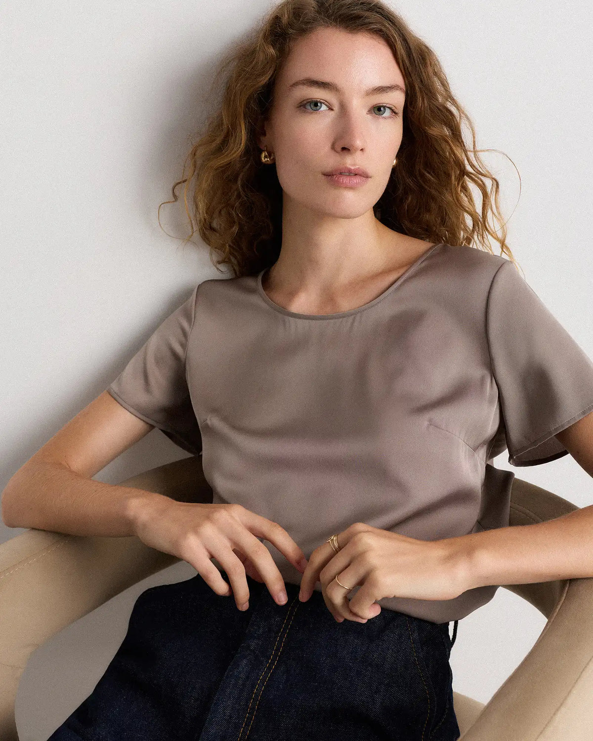 Washable Stretch Silk Tee
