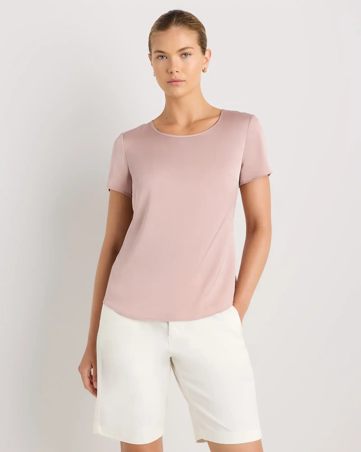 Washable Stretch Silk Tee
