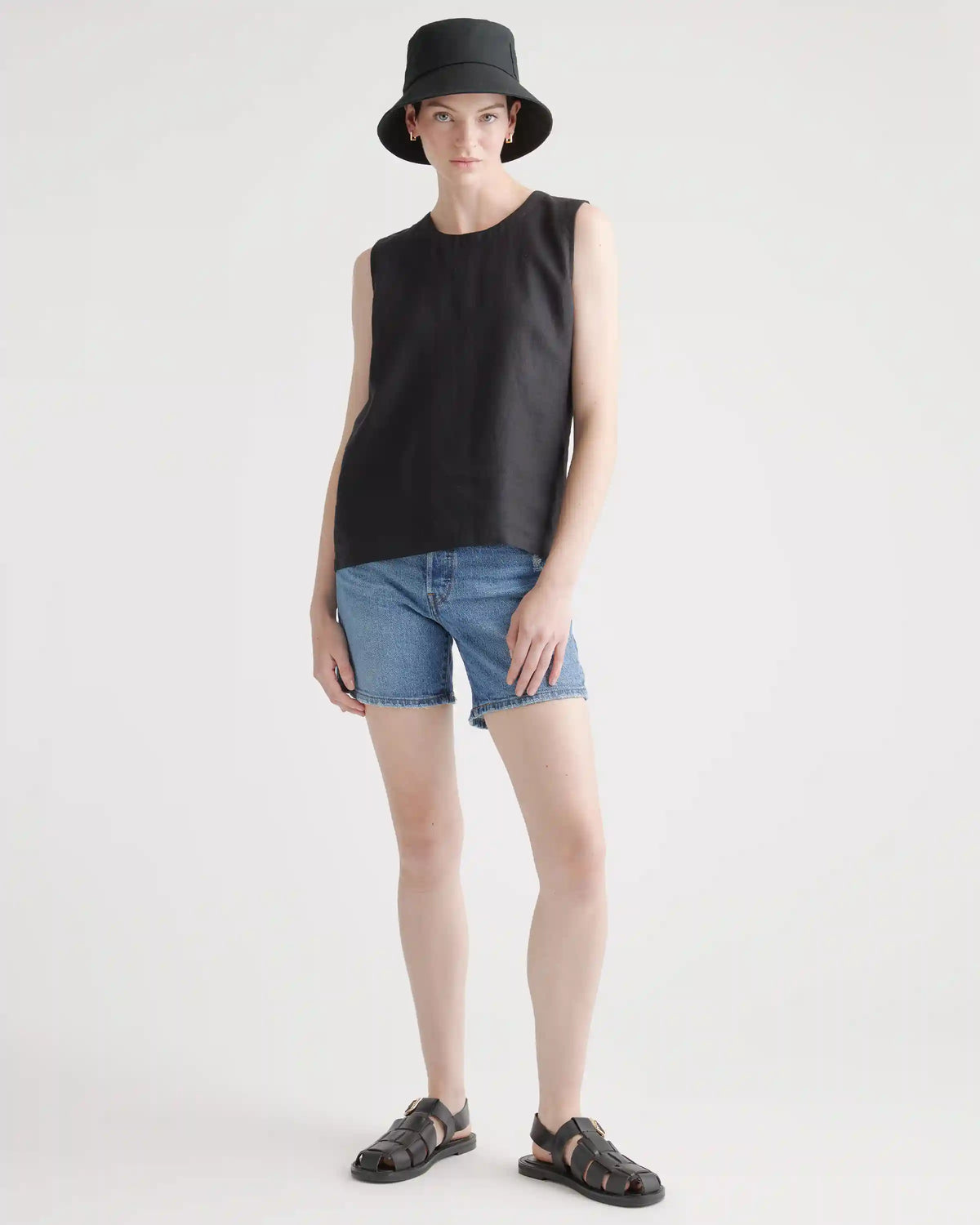 100% European Linen Tank
