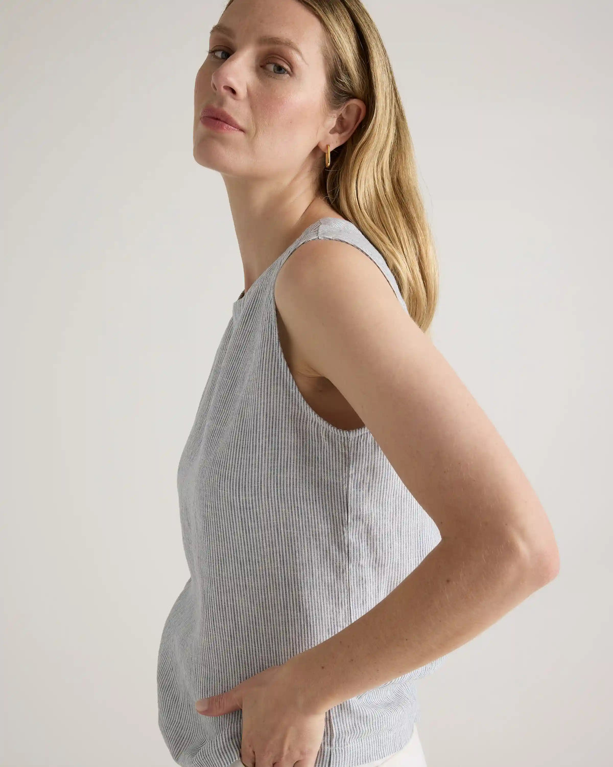 100% European Linen Tank