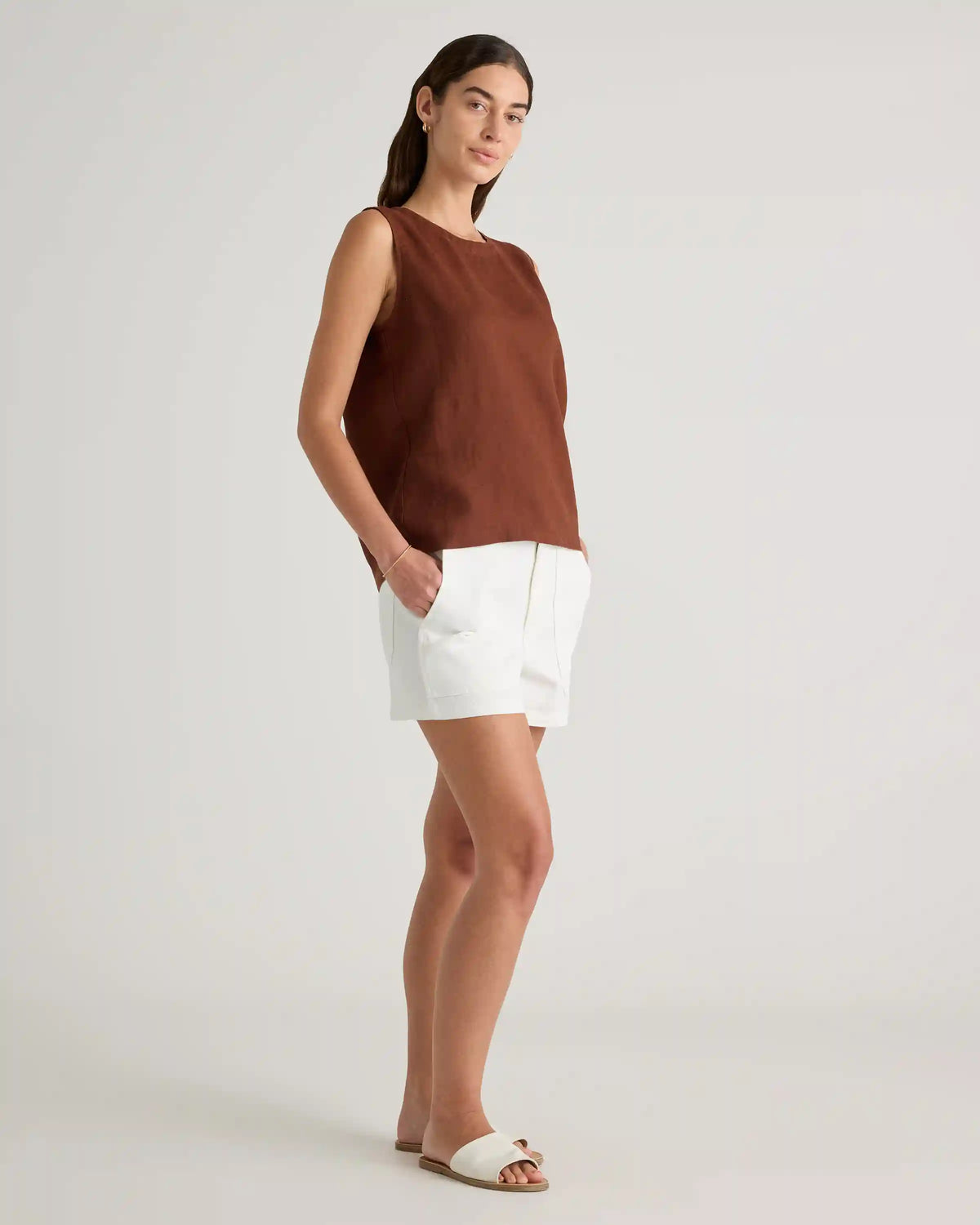 100% European Linen Tank