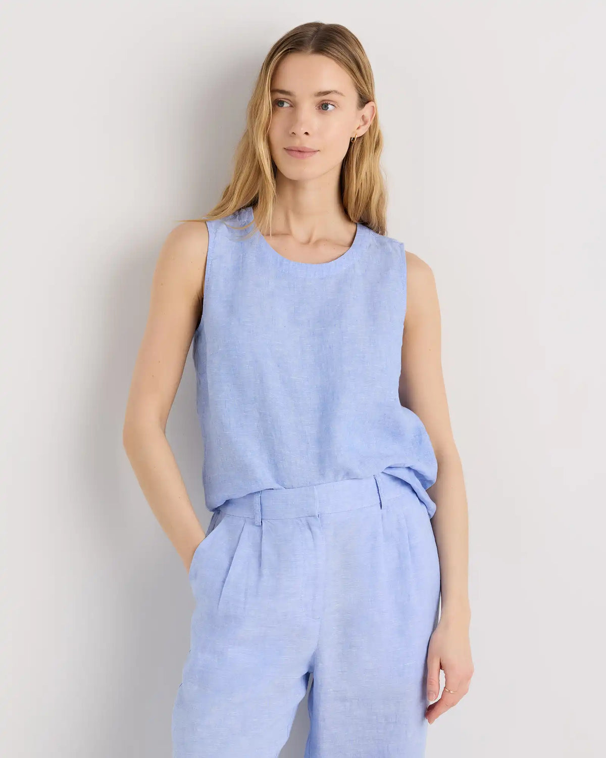 100% European Linen Tank