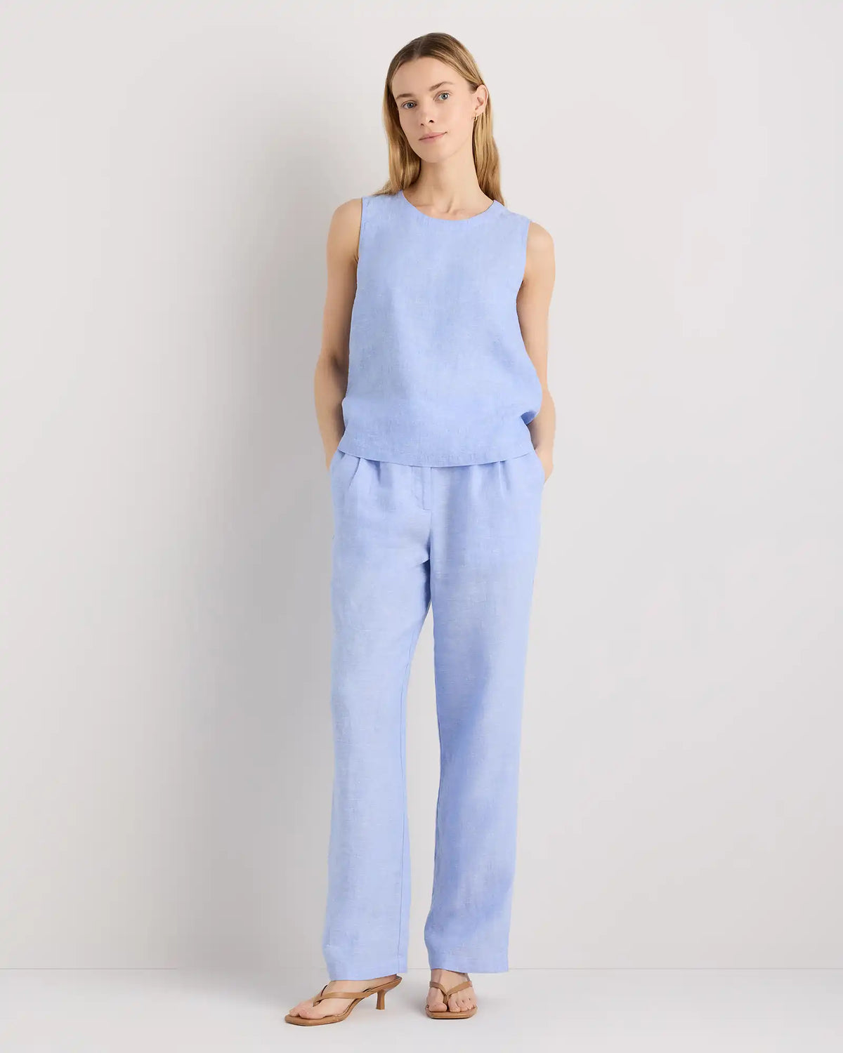 100% European Linen Tank