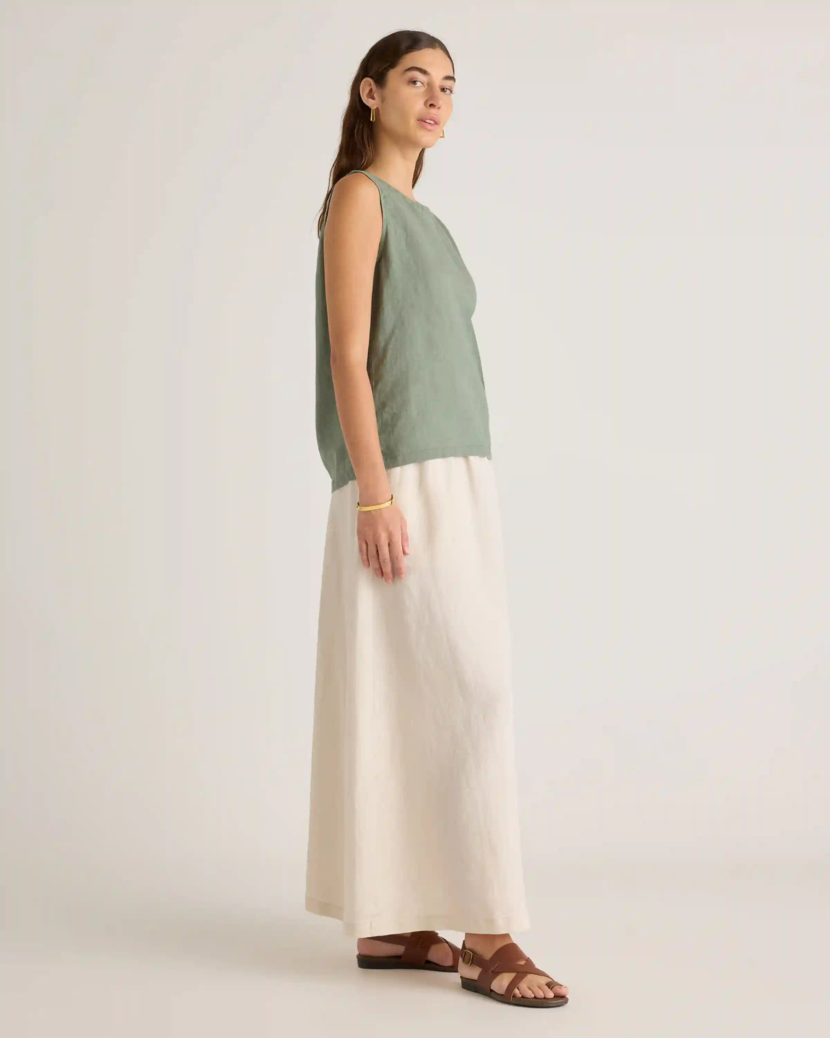 100% European Linen Tank