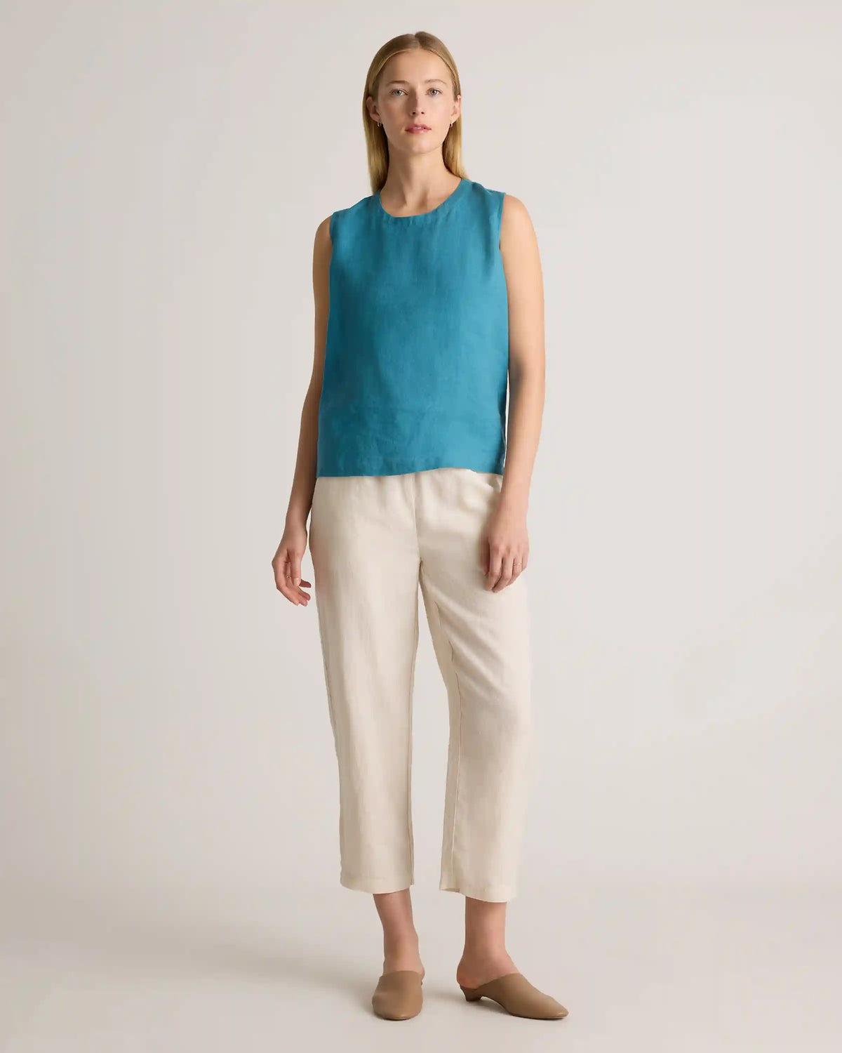 100% European Linen Tank