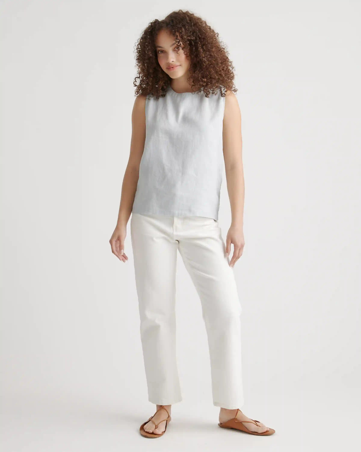 100% European Linen Tank