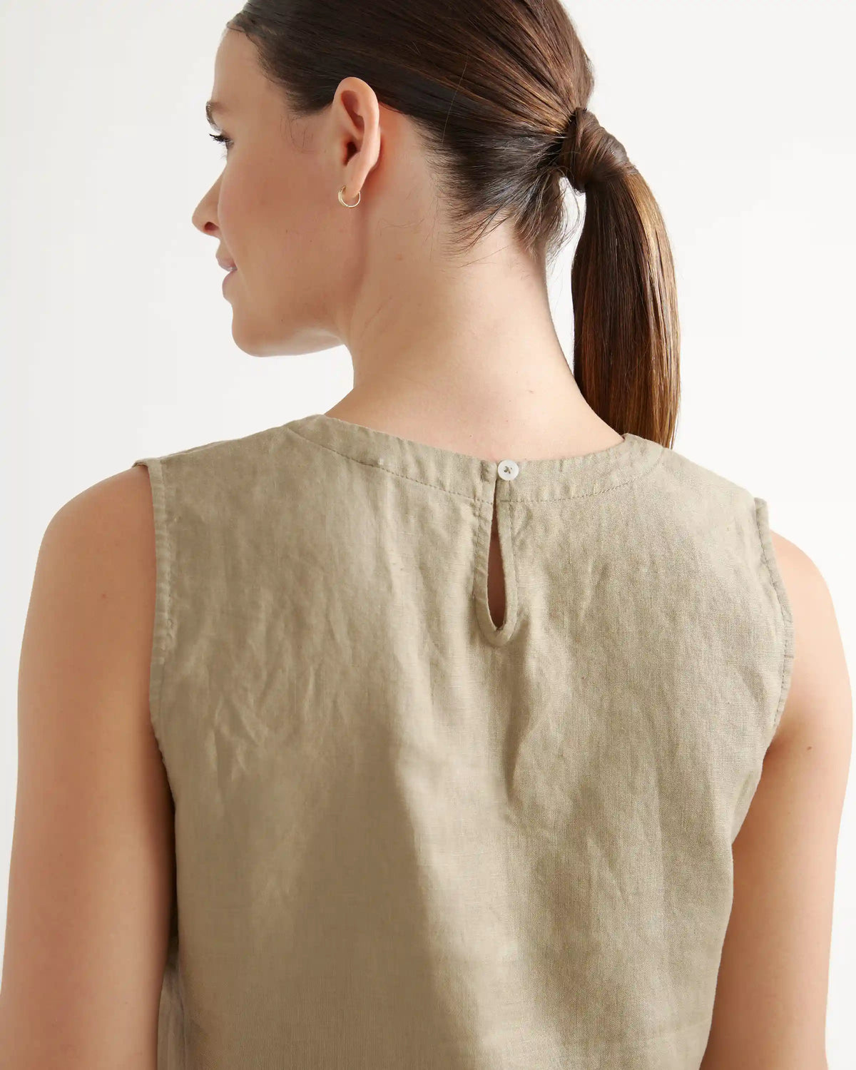 100% European Linen Tank